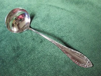 Antiguo cucharón de crema o salsa RHINEBECK Rogers plateado 1896 sin monograma Foto 1 de 3