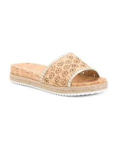 NEW - Ladies JACK ROGERS Platinum RO Cork Slides (Size 9.5) - Picture 1 of 2