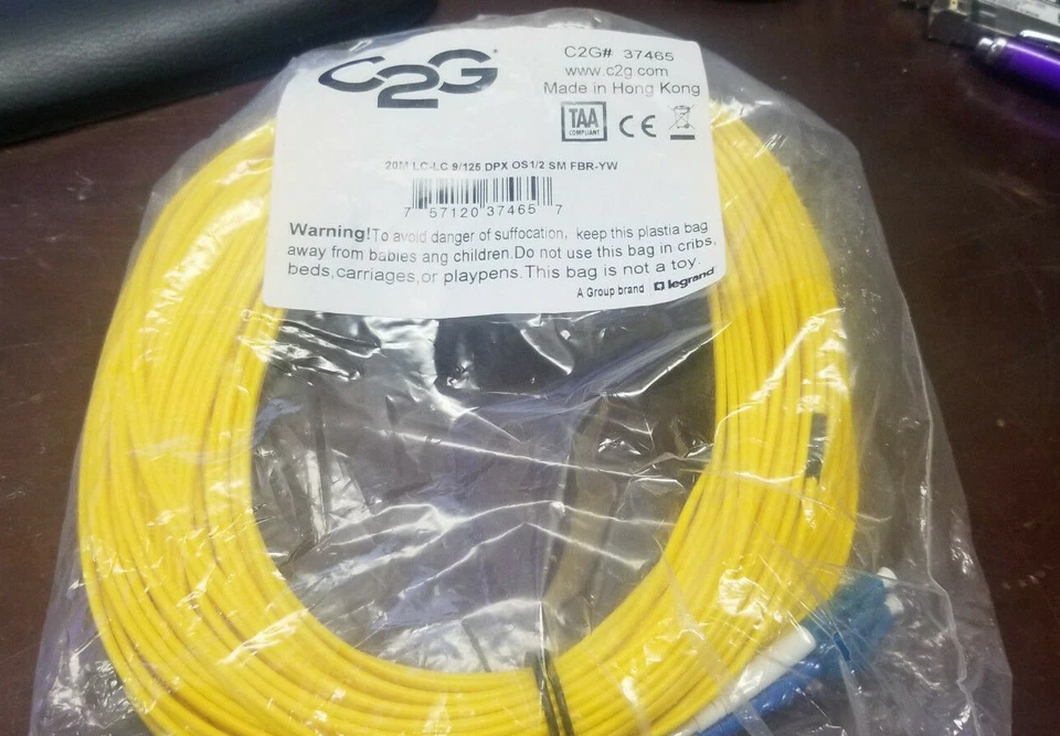 New Cables To Go 37465 LC/LC Duplex 9/125 Single-Mode Fiber Patch Cable 20m - Image 1 of 1