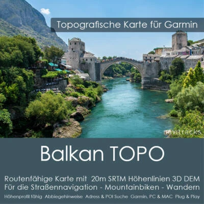 Balkan Topo Garmin Karte 8GB Karte für Navigationsgerät sowie PC & MAC - Bild 1 von 4
