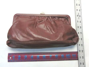 neue mci braune Leder Clutch Echtleder - Bild 1 von 4