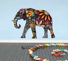 Rainbow Flower Elephant Wall Stickers Kids Nursery Decor Animal Decal Art Mural