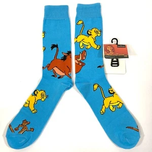 Neu DER KÖNIG DER LÖWEN SOCKEN Disney Cartoon blau Simba Timon Pumba ERWACHSENE CREW EINHEITSGRÖSSE - Bild 1 von 4