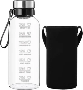 Botella de agua de vidrio de 64 OZ - vidrio grande de borosilicato de boca ancha para beber - Imagen 1 de 3