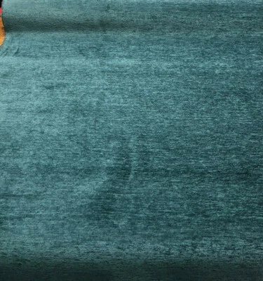 Barcelona Turquoise Teal Soft Chenille Upholstery Fabric By The Yard - Image 1 of 4