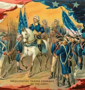 Postal patriótica en relieve Raphael Tuck George Washington Comandante Jefe  - Imagen 1 de 3