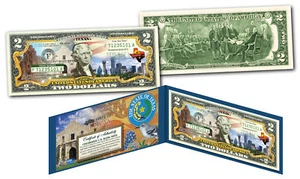 TEXAS Genuine Legal Tender $2 Bill USA Honoring America's 50 States - Picture 1 of 1