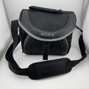 Sony Camera Bag with Shoulder Strap Black Durable Fabric - Picture 1 of 9