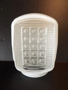 Vintage Art Deco Bathroom Wall Lamp Light Sconce White & Clear Shade Vanity - Picture 1 of 5