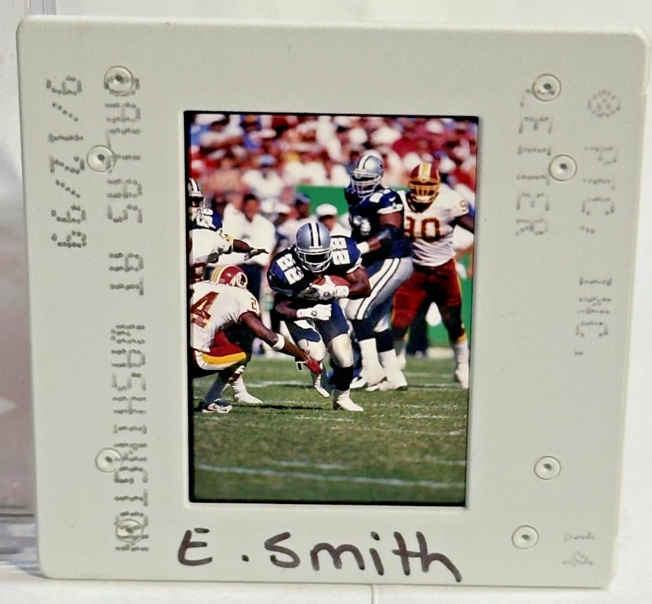 Emmitt Smith Champ Bailey Rookie 9/12/1999 Pacific Slide Cowboys vs Redskins 1/1 - Image 1 of 1