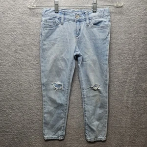 Children Place Girl Sz 6 x 21 Inseam Distressed Girlfriend Light Wash Jean Blue - Picture 1 of 9