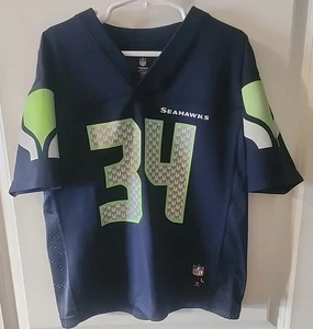 THOMAS RAWLS Seattle SEAHAWKS Football NFL Apparel Youth LARGE Jersey NFL Blue - Picture 1 of 7