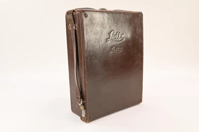 Estojo vintage Leica Leitz sistema de couro marrom 7,5x9,75x3" #G019 - Imagem 1 de 4