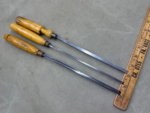 3 LONG NARROW PATTERNMAKERS PARING GOUGES - Picture 1 of 8