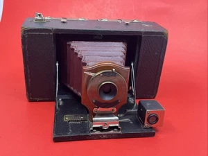 Kodak n° Appareil photo 3 soufflets bordeaux pliable Brownie modèle A - Photo 1 sur 16