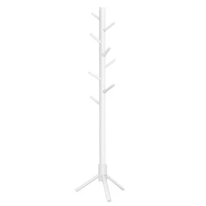 Solid Wood Coat Rack, Free Standing Tree-Shaped Coat Rack with 8 Hooks, 3 Hei... - Bild 1 von 8