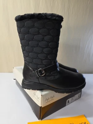 Botas de nieve PIXIE Soft Style by Hush Puppies NEGRAS para mujer talla 8 EW NUEVAS EN CAJA Foto 1 de 4