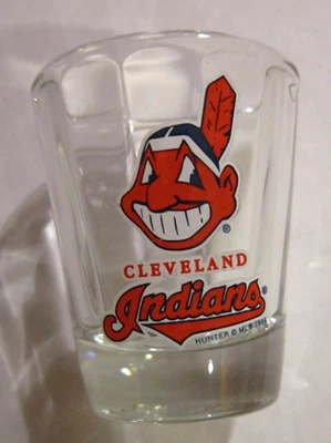 Cleveland Indians Shot Glass Chief Wahoo Souvenir MLB Baseball Hunter 1998 Foto 1 de 2