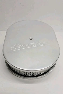 12" Ovalado Billet Especialidades Chevy Hot Rod Filtro de Aire Carcasa Aluminio Latido del Corazón Foto 1 de 4