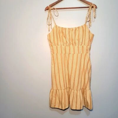 Speechless Taupe & White Striped Strap Tie Dress Womens Size XXL NWT - Image 1 of 4