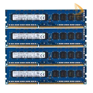 SK Hynix 4x 8GB 2Rx8 DDR3 1600MHZ PC3-12800E 240Pin DIMM Desktop Memory RAM #*) - Picture 1 of 8