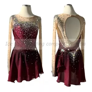 Hersteller Laden Mädchen Eis Eiskunstlauf Kleid Handarbeit - Bild 1 von 7
