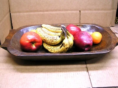 Hand Carved Wood Dough Bowl Treenware Bread TRENCHER 2999 - Image 1 of 4
