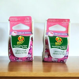 NEW Sanrio Hello Kitty Duck Tape 2012 Discontinued 2 Rolls Packaging Tape RARE! - Picture 1 of 9