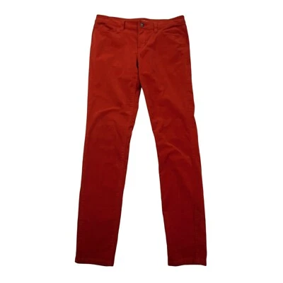 Pantalón de pana súper ajustado Ann Taylor Loft para mujer 4 naranja quemado tiro medio Foto 1 de 4
