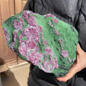 14.1lb Rare Natural Gem Ruby Zoisite quartz crystal rough Material Specimen - Picture 1 of 12