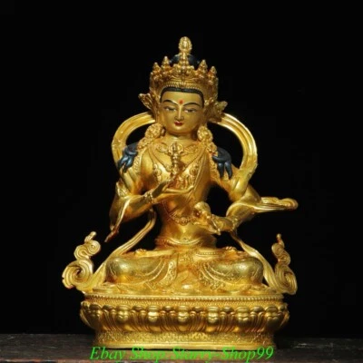 Tíbet Nepal Bronce Dorado Pintura Vajradhara Vajrabhairava Diosa Buda Estatua Foto 1 de 4