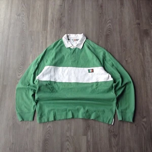 Vintage Irland Rugby Shirt Herren Gr. XL grün gestreift langarm - Bild 1 von 4