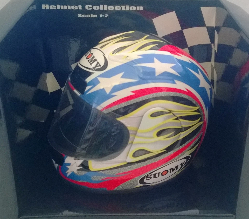 MINICHAMPS HELMET COLLECTION 1:2 CASCO DIE CAST SUOMY 2001 B. BOSTROM ART 011255 - Immagine 1 di 1