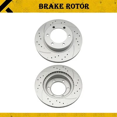 Par de rotores de freno delanteros perforados para Toyota 4Runner 1996-2002; Tacoma 2004 31204 Foto 1 de 4