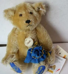 Steiff Teddy Bear 1999 Good Luck Euro Classic Jointed Limited Edition #028410 -- - Picture 1 of 1