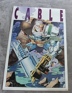 Cable 1993 Art Thibert X-Force Movie Marvel Press Comic Poster #137 VGFN - Imagen 1 de 1