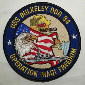 U.S. Navy USS Bulkeley DDG 84 Patch Operation Iraqi Freedom Big 4.5" Never Used - Picture 1 of 4