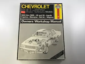 HAYNES 704 (US) CHEVROLET FULL-SIZE MODELS 1969-1986 V6/V8 WORKSHOP MANUAL - Picture 1 of 3