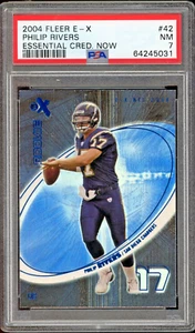 2004 Fleer E-X 42 Phiip Rivers Essential Credentials Now #/42 Rookie RC PSA 7 - Picture 1 of 2