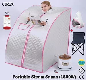 Portable Steam Sauna Tent Home Steamer Skin Body Spa Kit W/Chair+Remote Control - Picture 1 of 16