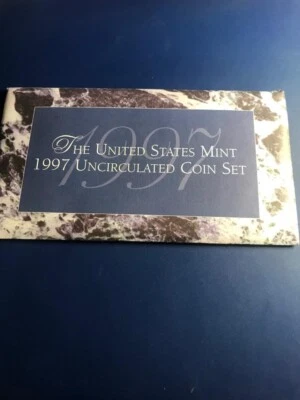 1997 MINT SET ENVELOPE AND COA NO COINS ORIGANAL EMPTY ENVELOPE AND COA NO COINS - Image 1 of 4