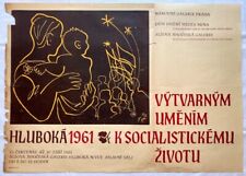 Original Vintage Poster FINE ARTS TO SOCIALIST LIFE - EXHIBITION - ART - 1961
