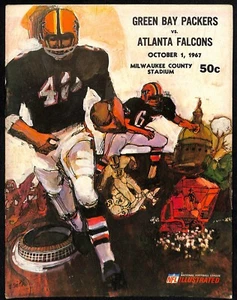 1967 Green Bay Packers v Atlanta Falcons Program 10/1 Ex/MT 66475 - Bild 1 von 3