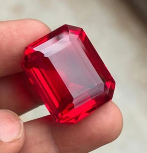 Piedra preciosa suelta impecable con certificación de esmeralda rubí rojo sangre natural 105 quilates TAMAÑO GRANDE - Imagen 1 de 13