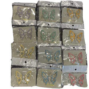 Hollow Moving Butterfly Hair Clips Girl's Fashion 12 Pcs / 6 set - Picture 1 of 5