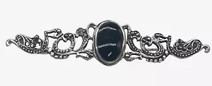 Vintage Sterlingsilber und Marcasit Pin mit schwarzem Onyx - Bild 1 von 7