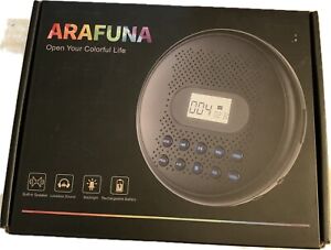 Arafuna tragbarer CD-Player mit zwei Stereo-Lautsprechern, CD5189B, schwarz 