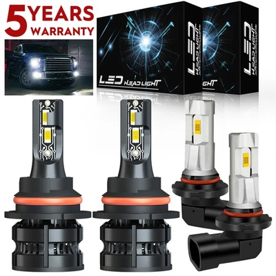 Para For Ford F-150 1999-2001 2002 2003 Combo Faros LED Kit de luces antiniebla - Image 1 of 4