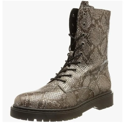 Botas de combate GEOX para mujer metálicas de cuero de serpiente con cordones EU 35 US 5 NUEVAS Foto 1 de 4
