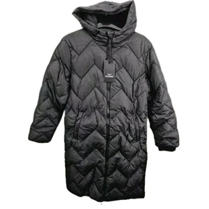 Nuevo Abrigo Largo Niña Negro Desnudado por Next Puffed Jacket Con Capucha 5-6 Años - Imagen 1 de 4